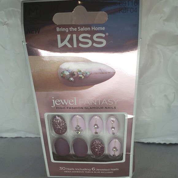 NIB KISS Jewel Fantasy Nails Medium Lngth High Fashion Glamour Nails(KJF04)
30ct - Picture 3 of 5